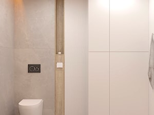 Mieszkanie Knurów - strefa dzienna, łazienka i toaleta - Łazienka, styl nowoczesny - zdjęcie od Polilinia Design