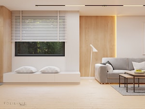 Część dzienna - dom Ruda Śląśka #5 - Salon, styl nowoczesny - zdjęcie od Polilinia Design