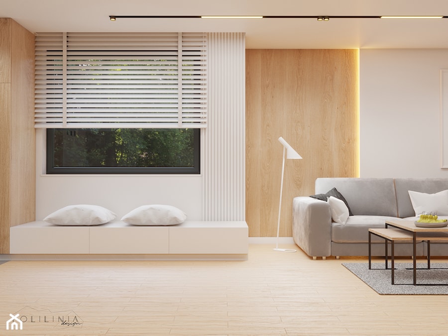 Część dzienna - dom Ruda Śląśka #5 - Salon, styl nowoczesny - zdjęcie od Polilinia Design