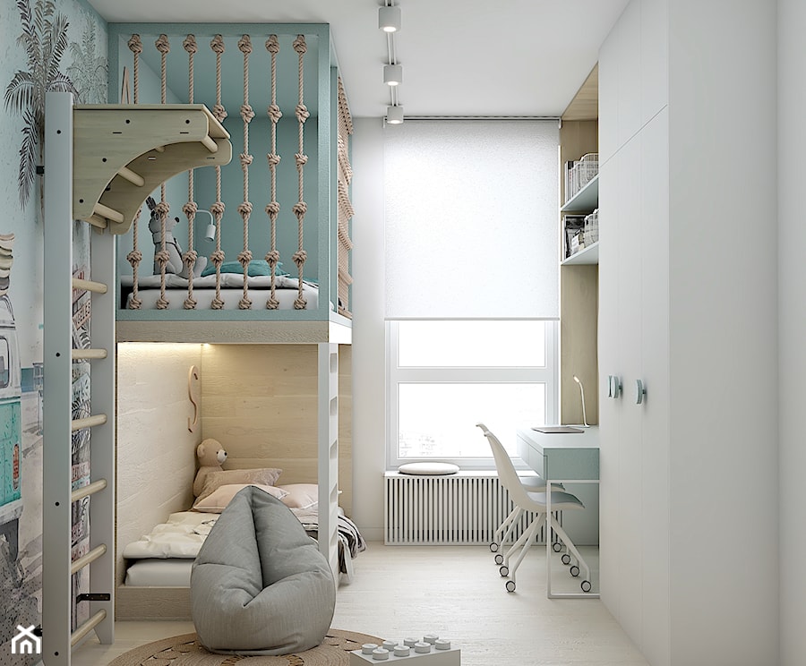 Tropikalny pokój dla rodzeństwa - Pokój dziecka, styl nowoczesny - zdjęcie od Polilinia Design