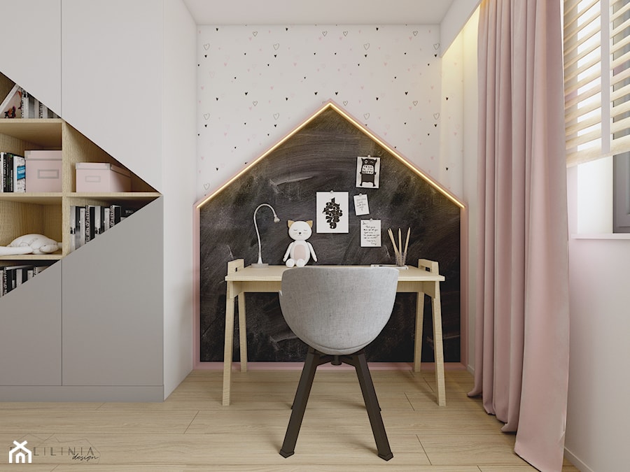 Pokój dziewczynki - dom Piekary Śląskie - Pokój dziecka, styl nowoczesny - zdjęcie od Polilinia Design