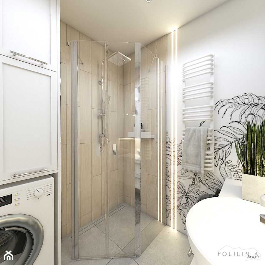 Mała łazienka w bloku - Łazienka, styl nowoczesny - zdjęcie od Polilinia Design
