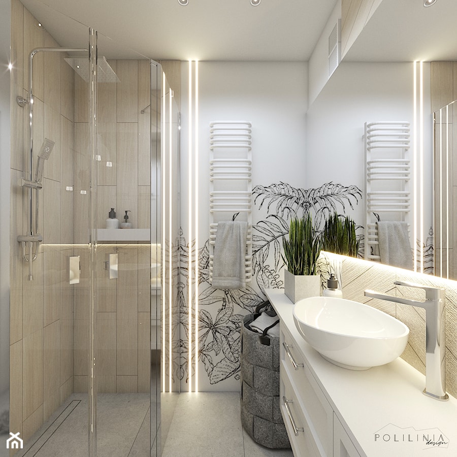 Mała łazienka w bloku - Łazienka, styl nowoczesny - zdjęcie od Polilinia Design