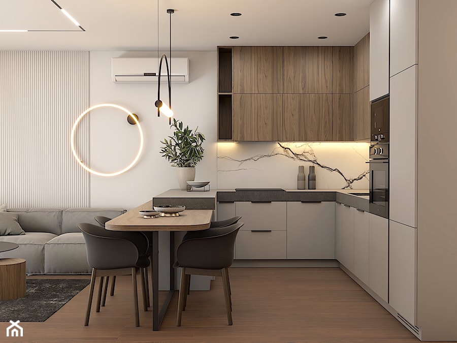 Mieszkanie w Warszawie - Kuchnia, styl nowoczesny - zdjęcie od Polilinia Design
