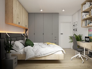 Mieszkanie z dodatkiem koloru - Katowice - Sypialnia, styl nowoczesny - zdjęcie od Polilinia Design