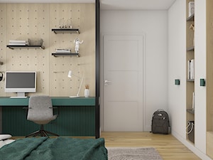 Pokój dla nastolatka z dodatkiem koloru morskiego - Pokój dziecka, styl nowoczesny - zdjęcie od Polilinia Design
