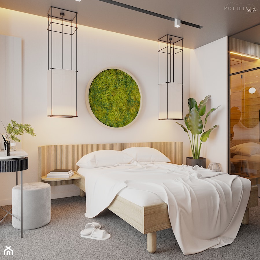 Master bedroom w naturalnych klimatach - Warszawa - Sypialnia, styl nowoczesny - zdjęcie od Polilinia Design