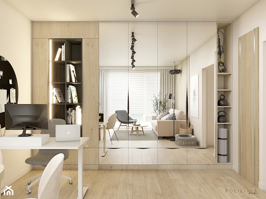 Projekt mieszkania - Warszawa - Salon, styl nowoczesny - zdjęcie od Polilinia Design