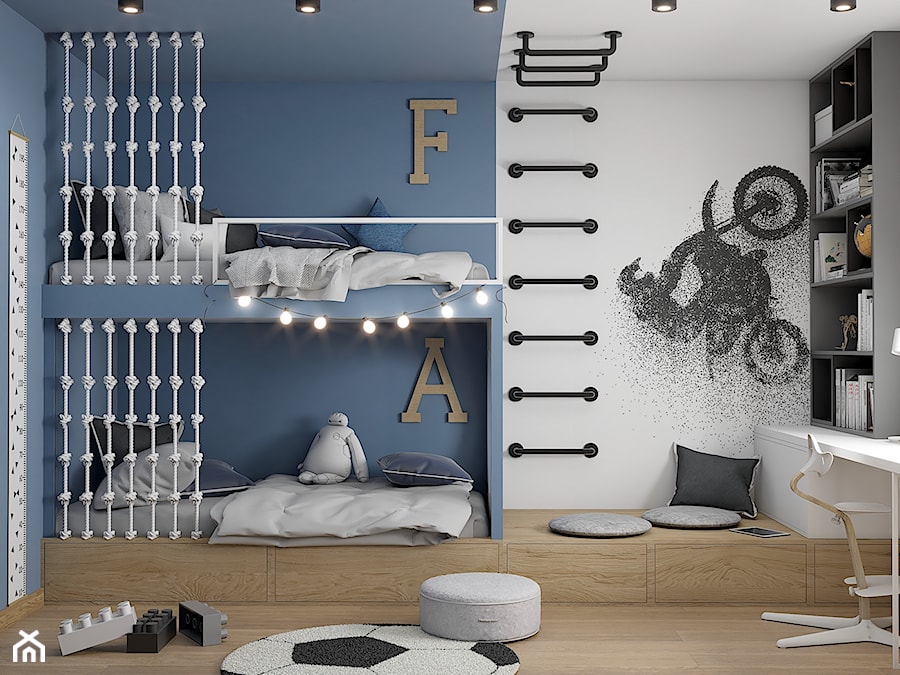 Pokój dwóch chłopców - Pokój dziecka, styl nowoczesny - zdjęcie od Polilinia Design