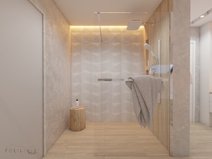 Łazienka - dom Ruda Śląska #5 - Mała bez okna z lustrem łazienka, styl nowoczesny - zdjęcie od Polilinia Design