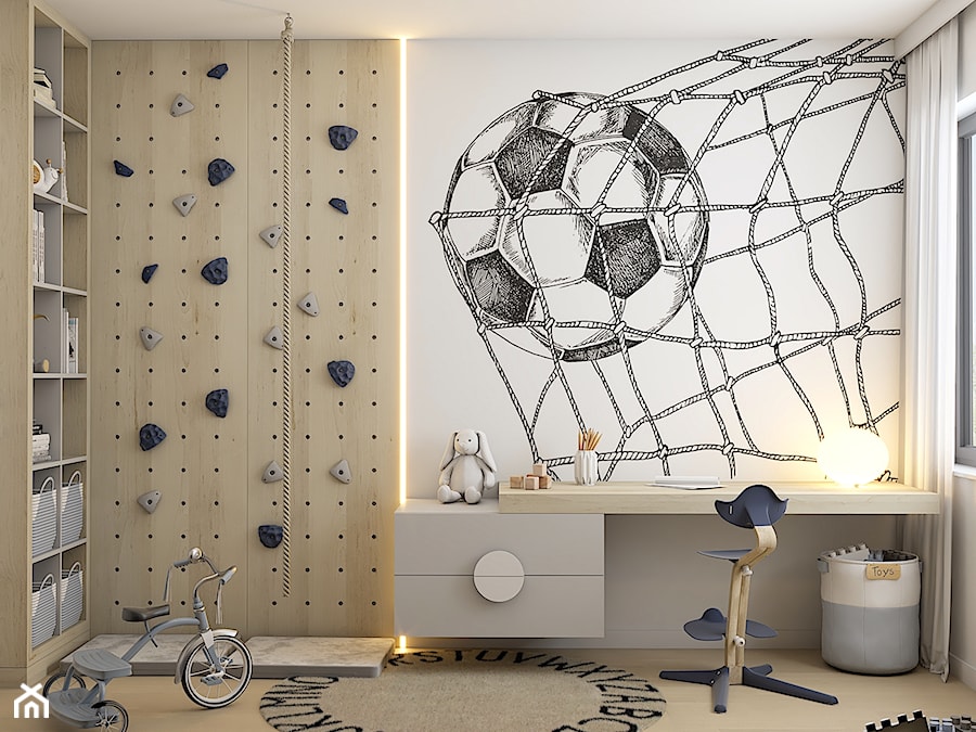 Pokój małego fana piłki - Pokój dziecka, styl nowoczesny - zdjęcie od Polilinia Design