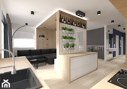 Mieszkanie z czarnymi dodatkami - Kuchnia, styl nowoczesny - zdjęcie od Studio Skala Marta Michalkiewicz Gulczyńska