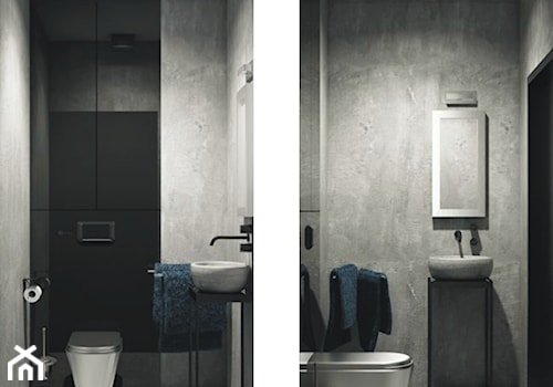 Wilanów - Mała z punktowym oświetleniem łazienka, styl nowoczesny - zdjęcie od KLEMART