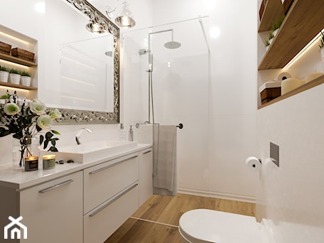 Aranżacje wnętrz - Łazienka: Mała łazienka w stylu skandynawskim glamour - FRANCESCO DESIGN . Przeglądaj, dodawaj i zapisuj najlepsze zdjęcia, pomysły i inspiracje designerskie. W bazie mamy już prawie milion fotografii!