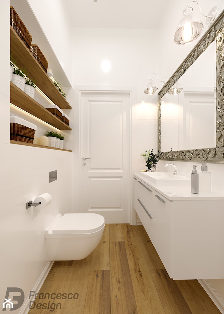 Mała łazienka w stylu skandynawskim glamour - zdjęcie od FRANCESCO DESIGN - Homebook
