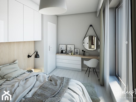 Aranżacje wnętrz - Sypialnia: Apartament Na Powiślu, 62,9 M² - Decoroso Architektura Wnętrz. Przeglądaj, dodawaj i zapisuj najlepsze zdjęcia, pomysły i inspiracje designerskie. W bazie mamy już prawie milion fotografii!