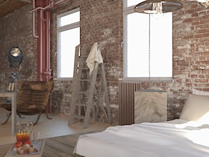Sypialnia, styl industrialny - zdjęcie od Koka.pracownia