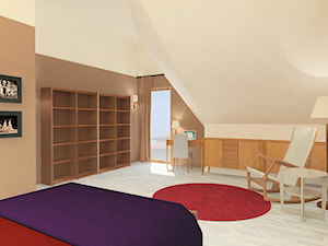 Sypialnia na strychu - zdjęcie od PROJEKTwNET - Architektura&Wnętrza