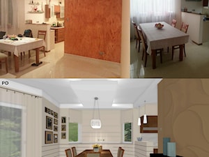 METAMORFOZA salonu z jadalnią - Jadalnia, styl nowoczesny - zdjęcie od PROJEKTwNET - Architektura&Wnętrza