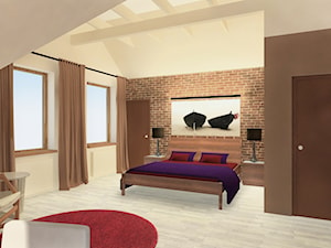 sypialnia na strychu - zdjęcie od PROJEKTwNET - Architektura&Wnętrza