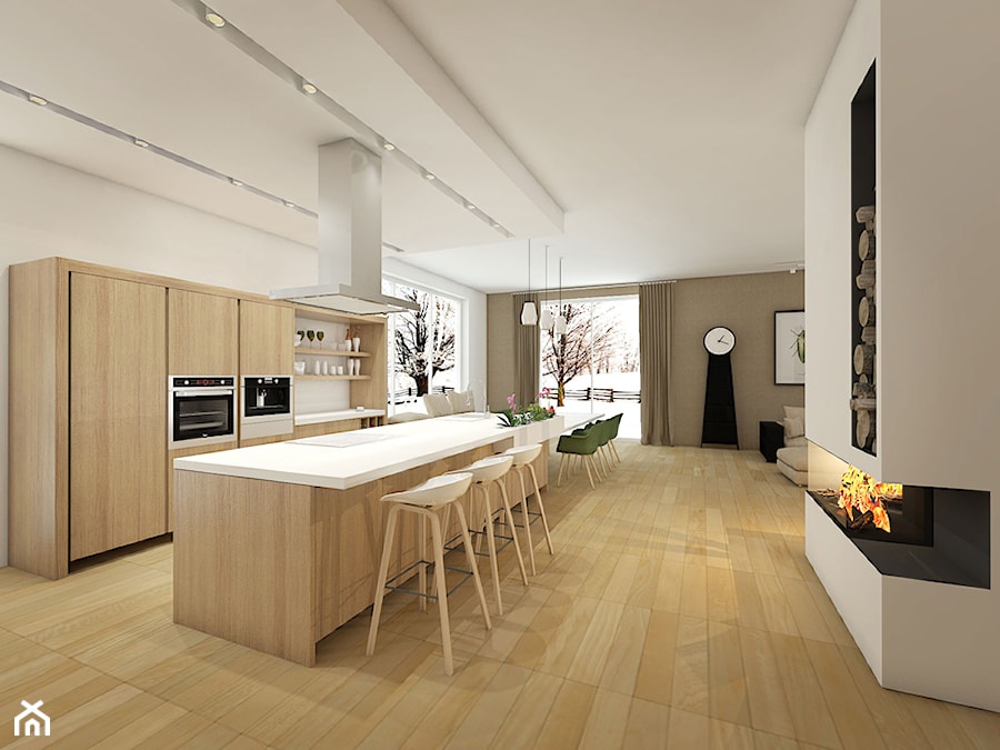 Kuchnia sercem domu - zdjęcie od PROJEKTwNET - Architektura&Wnętrza
