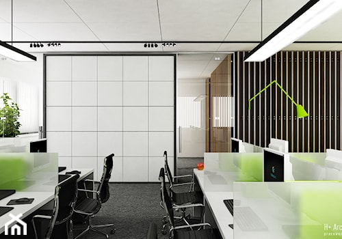 AxHelpers | Lublin - Duże białe biuro, styl nowoczesny - zdjęcie od H+ Architektura