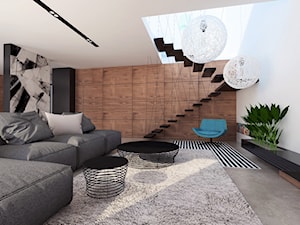 parter domu jednorodzinnego - Salon, styl nowoczesny - zdjęcie od KIECZ.studio projektowe