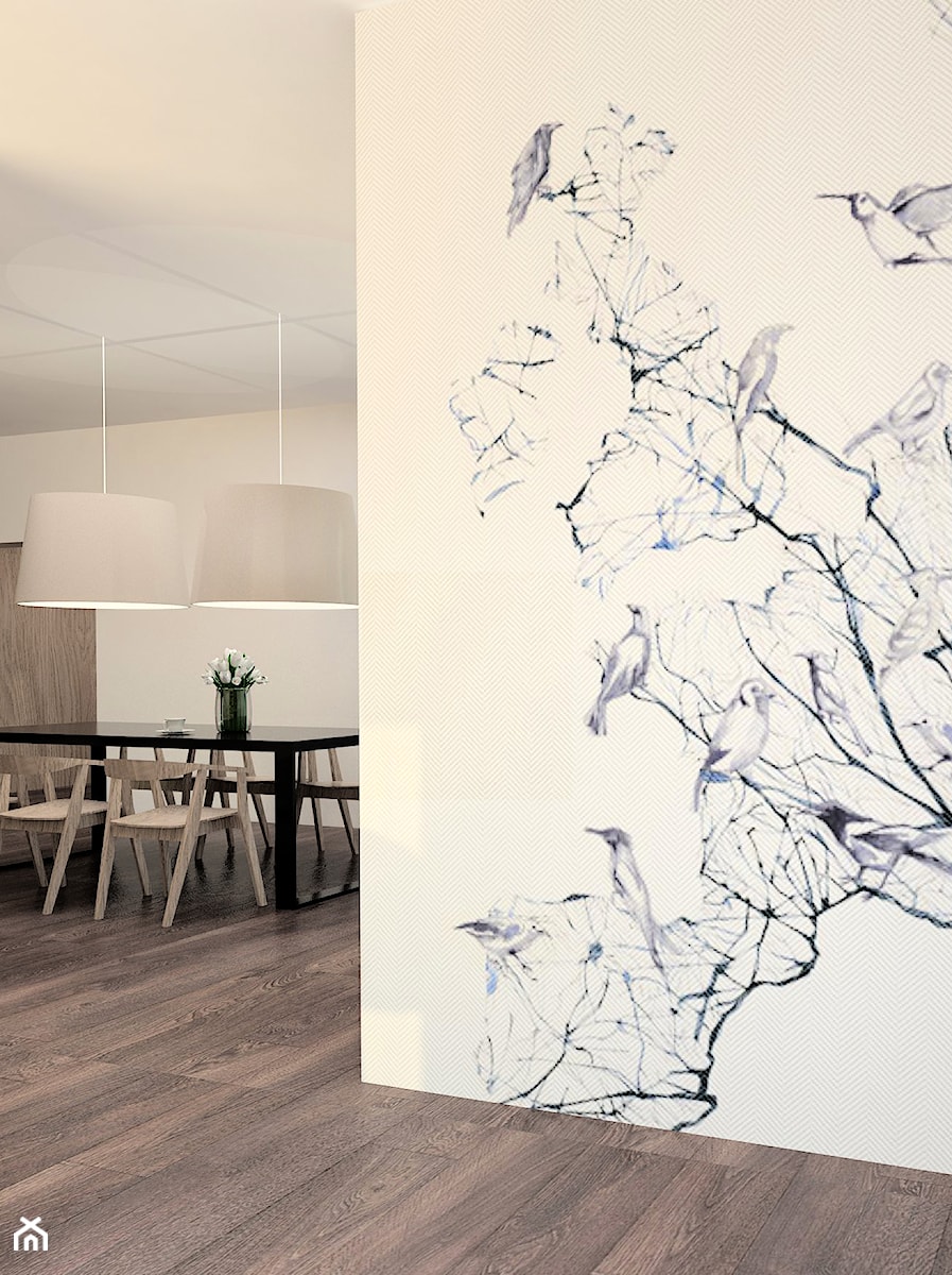 Nowoczesny salon w Bydlinie - Jadalnia, styl minimalistyczny - zdjęcie od KIECZ.studio projektowe