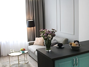 mieszkanie w kamienicy w Słupsku - Średni biały szary salon, styl nowoczesny - zdjęcie od KIECZ.studio projektowe