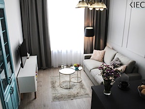 mieszkanie w kamienicy w Słupsku - Mały szary salon, styl nowoczesny - zdjęcie od KIECZ.studio projektowe
