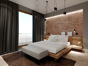 SAFS - Apartament Żoliborz - Średnia szara sypialnia z balkonem / tarasem, styl nowoczesny - zdjęcie od SAFS | Sustainable Architecture