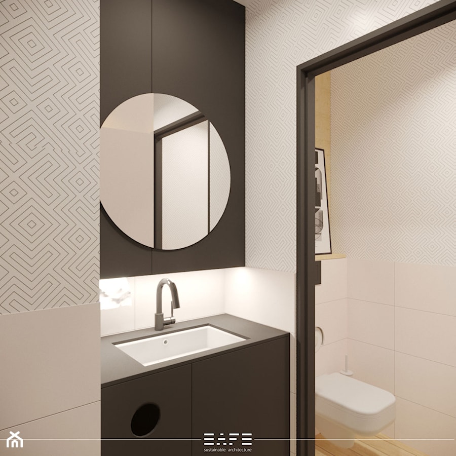 Biuro agencji reklamowej - Mała bez okna łazienka - zdjęcie od SAFS | Sustainable Architecture