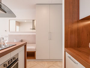 PROJEKT WNĘTRZA MIESZKANIA 48M2 - Kuchnia, styl minimalistyczny - zdjęcie od Pracownia Architektoniczna Intenso