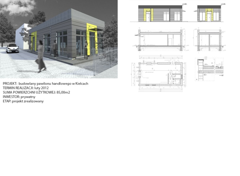 pawilon handlowy - zdjęcie od Pracownia Architektoniczna Intenso