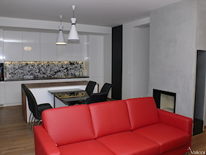 Apartament realizowany kompleksowo od projektu po realizację ul. Piaskowa - Kuchnia, styl nowoczesny - zdjęcie od Kompleksowe wykończenie wnętrz domów i mieszkań w Krakowie