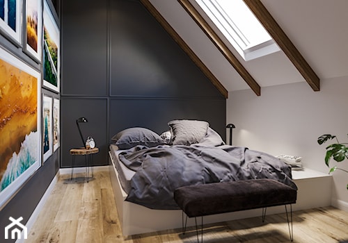 Sypialnia na poddaszu w domu jednorodzinnym - zdjęcie od Art & Deco Design