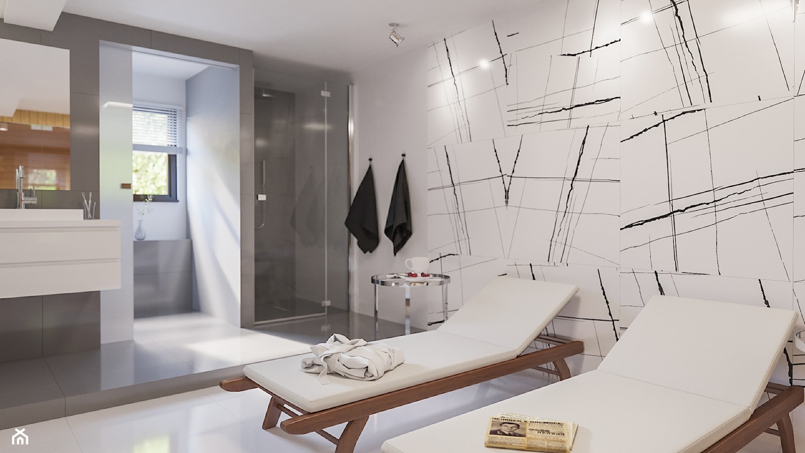 Łazienka połączona z sauną - zdjęcie od Art & Deco Design - Homebook