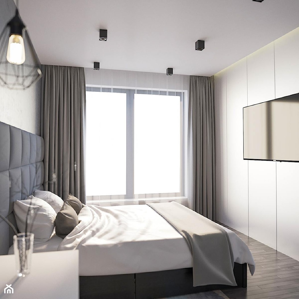 Minimalistyczna sypialnia - Mała sypialnia, styl minimalistyczny - zdjęcie od Art & Deco Design - Homebook