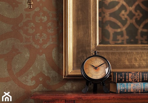 Mały beżowy brązowy salon, styl tradycyjny - zdjęcie od AlmiDecor.com