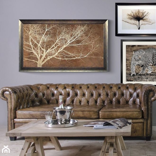 OBRAZ DRZEWO 150X82CM W DREWNIANEJ RAMIE - zdjęcie od AlmiDecor.com