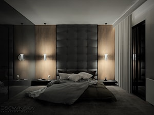 APARTAMENT 85 M2 TYCHY - Duża beżowa biała sypialnia, styl nowoczesny - zdjęcie od EDYTA SOWIŃSKA INTERIOR DESIGN