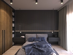 APARTAMENT KRAKÓW 40 M2 - Mała czarna sypialnia, styl tradycyjny - zdjęcie od EDYTA SOWIŃSKA INTERIOR DESIGN