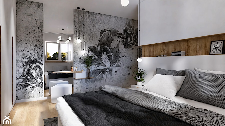 Mała sypialnia - Sypialnia, styl nowoczesny - zdjęcie od inn.so