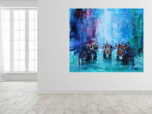 Salon z obrazem: CYPRIAN NOCOŃ, KWINTET SMYCZKOWY, 2023 - zdjęcie od Art in House Dom Aukcyjny i Galeria Sztuki