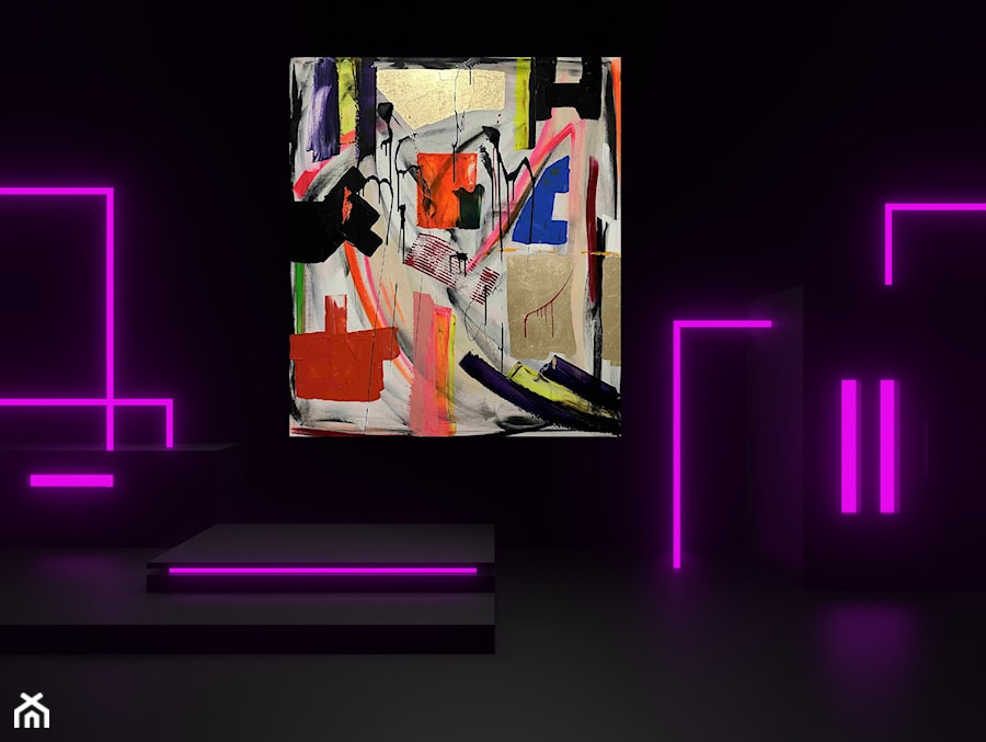Wnętrze z obrazem: PAULINA ROBOTYCKA, EMOTIONS, 2023 - zdjęcie od Art in House Dom Aukcyjny i Galeria Sztuki