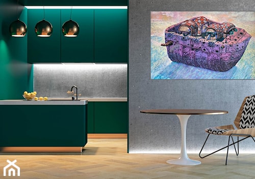 Kuchnia z obrazem: PIOTR NOGAJ, REJS, 2023 - zdjęcie od Art in House Dom Aukcyjny i Galeria Sztuki