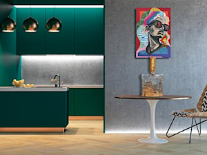 Kuchnia z obrazem i rzeźbą - zdjęcie od Art in House Dom Aukcyjny i Galeria Sztuki