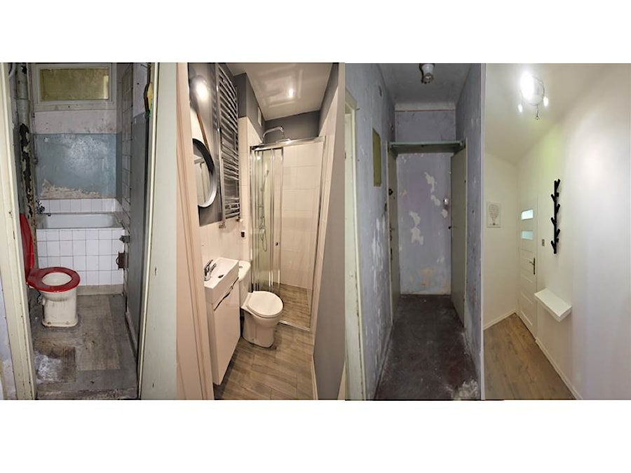 Łazienka, korytarz, minimalistyczne i neutralne barwy - zdjęcie od Pimp My House