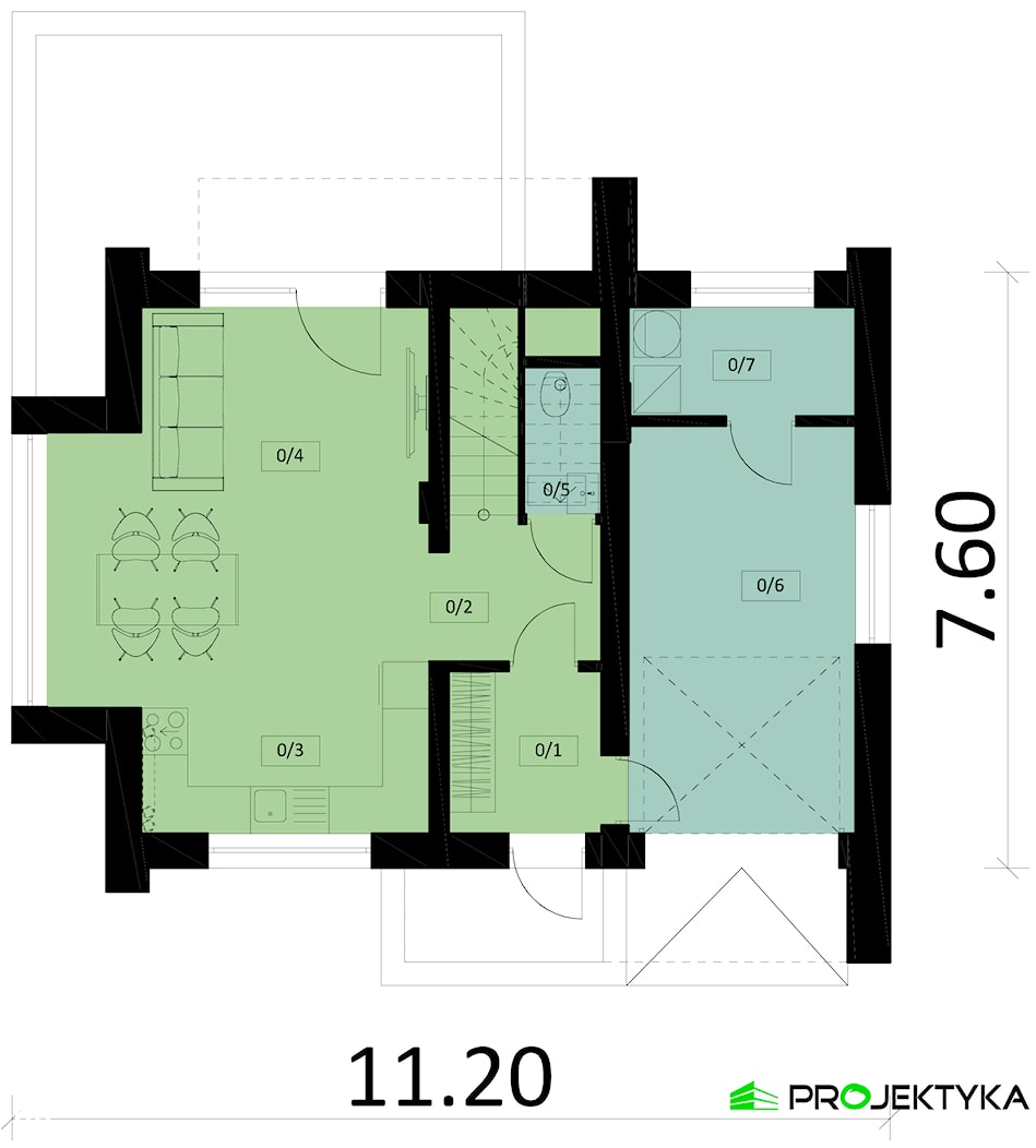 Rzut parteru - zdjęcie od PROJEKTYKA - Homebook