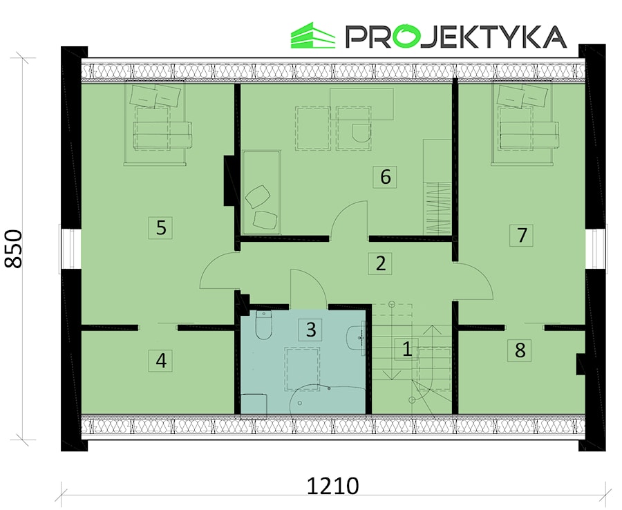 Rzut poddasza - zdjęcie od PROJEKTYKA